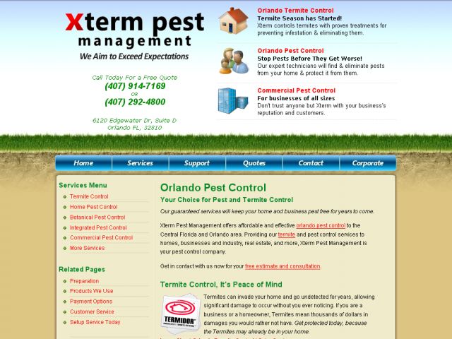 Xterm Pest Management screenshot