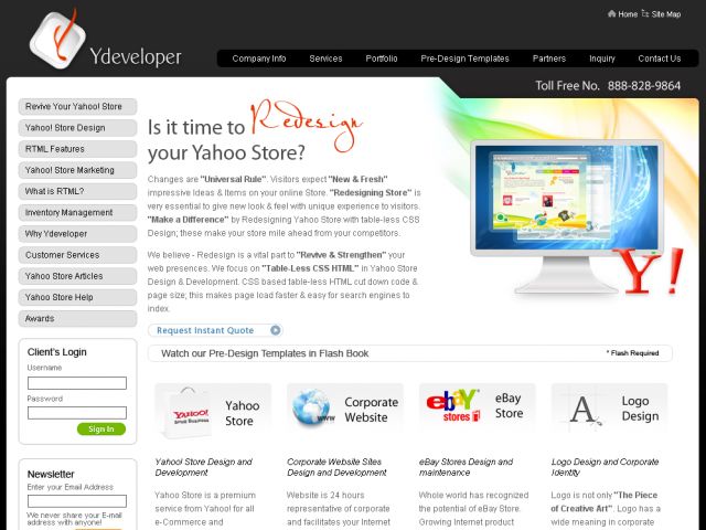 Yahoo Store Developer screenshot