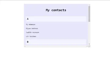 Contacts List With Position Sticky