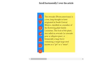 Horizontal Slide In And Out Effect Using Sticky Elements