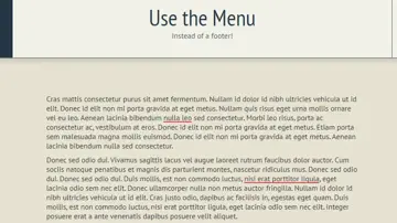 Footer In Menu