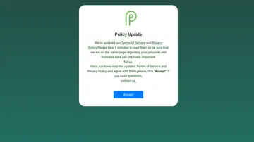 Bootstrap 4 Modal Of A Policy Update Notification