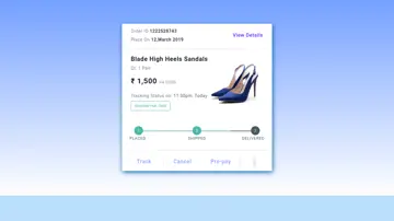 Bootstrap 4 Order Tracking Details With Progress Bar