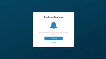 Bootstrap 4 Push Notification Modal