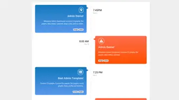 Bootstrap 4 Timeline Color Row