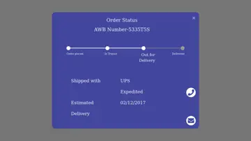 Bootstrap 4 Track Your Order With Progress Bar Modal