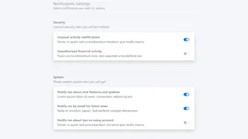 Bootstrap Profile Notification Settings