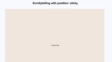 Scrollytelling With Position Sticky