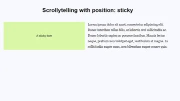 Scrollytelling With Position Sticky