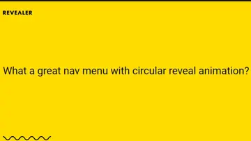 Nav Menu With Circular Reveal Animation